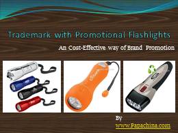 Trademark with Promotional Flashlights
