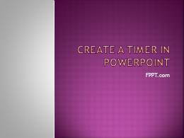 Timer Clock PowerPoint
