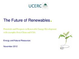 The Future of Renewables