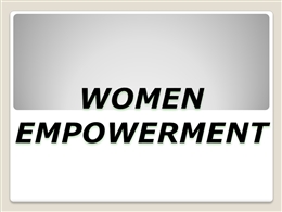 women empowerment