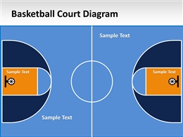Free Basketball Court PowerPoint Template